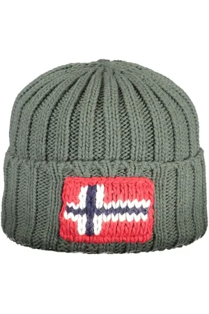 Napapijri Accessoires, Heren, Groen, ONE Size, Groene Acryl Hoeden & Mutsen