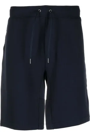 Ralph Lauren Korte broeken, Heren, Blauw, M, Katoen, Katoenmix Track Shorts met Zakken