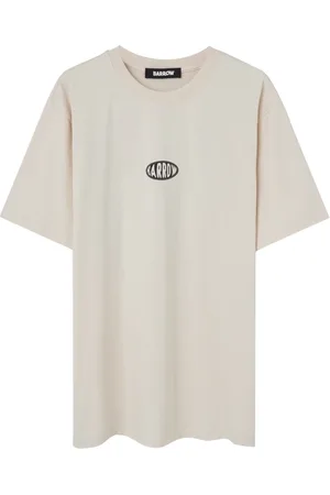 BARROW Tops, Heren, , L, Bedrukt Wit Shirt