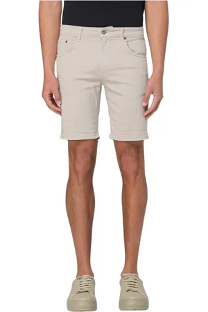 Dondup Korte broeken, Heren, , W33, Denim, Casual Denim Shorts Zandkleur