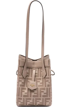 Fendi Tassen, Dames, Grijs, ONE Size, Omkeerbare Shopper Tas met Origami Sluiting