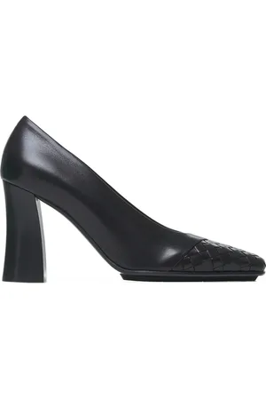 Bottega Veneta Schoenen, Dames, Zwart, 37 1/2 EU, Leer, Zwarte Leren Pumps met Puntige Neus