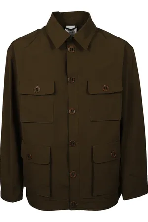 Aspesi Jassen, Heren, Groen, S, Katoen, Militair Groene Abisai Jas