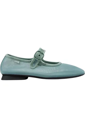 Camper Schoenen, Dames, Groen, 35 EU, Groene Ballet Flats met Gewatteerde Binnenzool