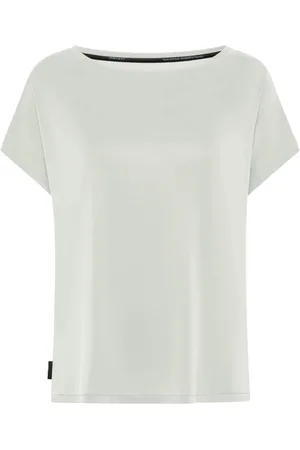 RRD Tops, Dames, Wit, XS, Cupro Square T-shirt voor vrouwen