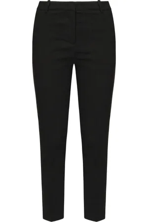 Pinko Broeken, Dames, Zwart, 2Xs, Linnen, Zwarte Linnen Stretch Broek