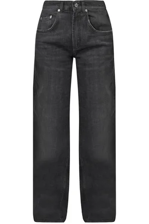 DEPARTMENT FIVE Jeans, Dames, Zwart, W30, Katoen, Vintage Zwarte Jeans met Rechte Pijp