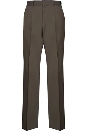 Fendi Broeken, Heren, Grijs, M, Nylon, Ripstop Nylon Broek met Verstelbare Banden