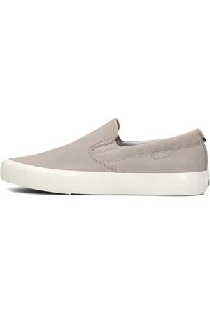HUGO BOSS Schoenen, Heren, Grijs, 41 EU, Linnen, Beige Loafers voor stijlvolle mannen