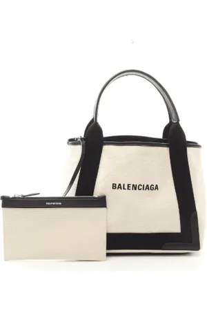 Balenciaga Pre-owned, Dames, , ONE Size, Leer, Pre-owned Canvas totes