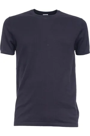 Aspesi Tops, Heren, Blauw, M, Katoen, Katoenen T-shirt Ronde Hals Korte Mouw