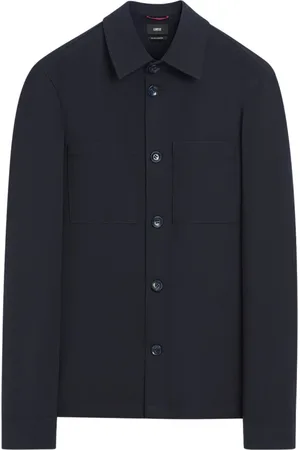 Cinque Jassen, Heren, Blauw, 2Xl, Polyester, Blauw Herenjack Relaxte Pasvorm Knoopshirt
