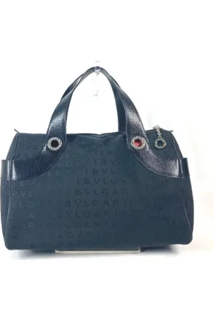 Bvlgari Pre-owned, Dames, Zwart, ONE Size, Katoen, Pre-owned Cotton handbags