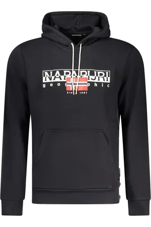 Napapijri Sweatshirts & Hoodies, Heren, Zwart, S, Zwarte hoodie met lange mouwen