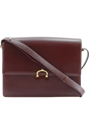 Cartier Pre-owned, Dames, Bruin, ONE Size, Leer, Pre-owned Leather crossbody-bags