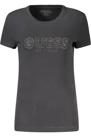 Guess Tops, Dames, Zwart, XS, Katoen, Zwarte Katoenen Tops & T-shirt