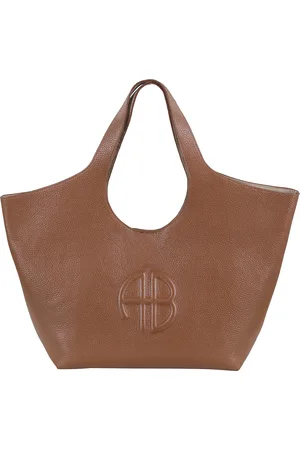 ANINE BING Tassen, Dames, Bruin, ONE Size, Leer, Cognac Medium Lili Tote Tas