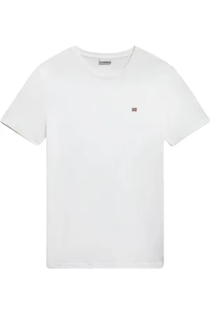 Napapijri Tops, Heren, Wit, XS, Heren Salis T-shirt