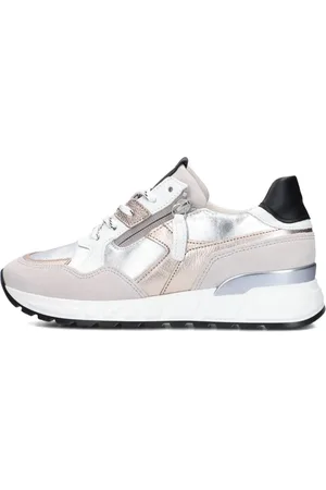 Gabor Schoenen, Dames, Veelkleurig, 40 EU, Leer, Witte Chunky Sole Lage Sneakers