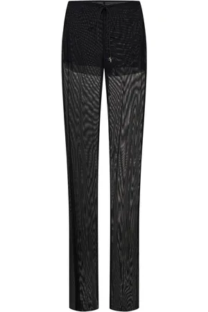 FISICO Broeken, Dames, Zwart, L, Zwarte elastische taille broek