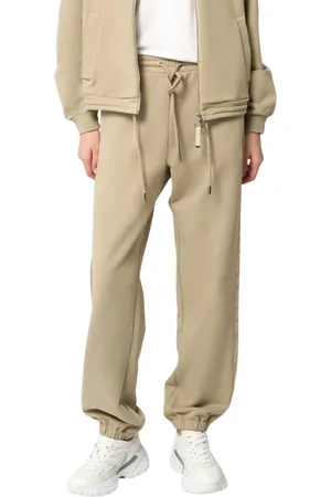 Max Mara Broeken, Dames, , L, Satijn, Sportieve Stijl Satijnen Accent Broek