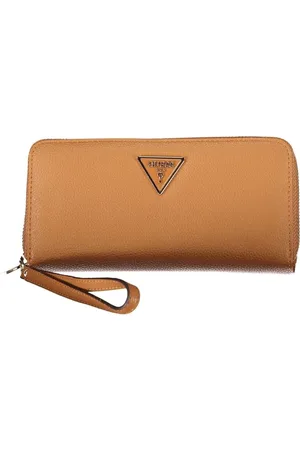 Guess Accessoires, Dames, Bruin, ONE Size, Bruine Polyethyleen Portemonnee met Muntvak