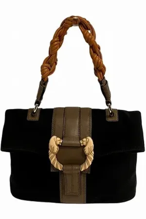 Bvlgari Pre-owned, Dames, Zwart, ONE Size, Tweedehands Canvas handtassen