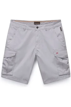 Napapijri Korte broeken, Heren, Grijs, W31, Katoen, Cargo Bermuda Shorts Trendy Design