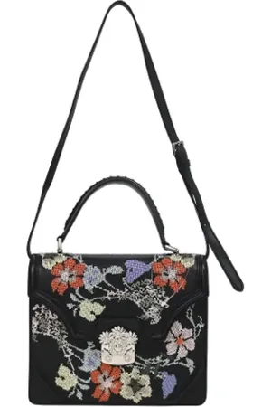 Alexander McQueen Pre-owned, Dames, Zwart, ONE Size, Leer, Tweedehands leren handtassen