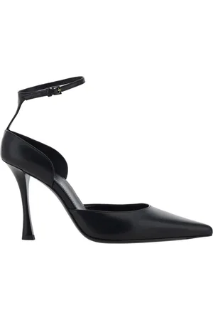 Givenchy Schoenen, Dames, Zwart, 36 EU, Leer, Stiletto Kousenpompen met Enkelband