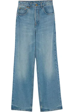 Jacquemus Jeans, Heren, Blauw, W31, Denim, Blauwe Denim Straight Leg Jeans