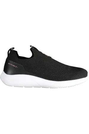 Fila Schoenen, Dames, Zwart, 39 EU, Sportieve Elastische Sneakers, Contrastdetails, Logo