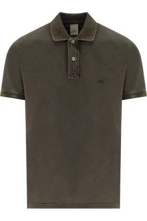 BOB der Bär Tops, Heren, Bruin, L, Katoen, Bruine Bloemen Poloshirt