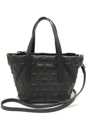 Jimmy Choo Pre-owned, Dames, Zwart, ONE Size, Tweedehands leren handtassen