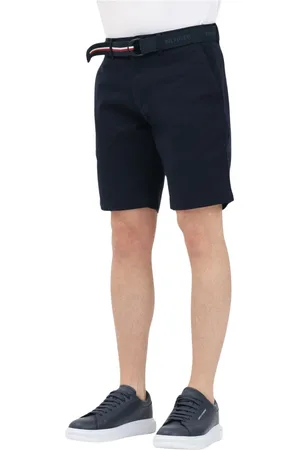 Tommy Hilfiger Korte broeken, Heren, Blauw, W31, Katoen, Blauwe Casual Shorts Lente Zomer