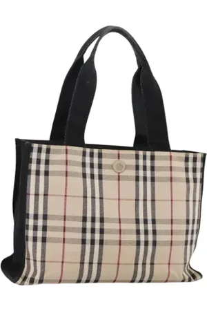 Burberry Pre-owned, Dames, , ONE Size, Pre-owned Canvas totes