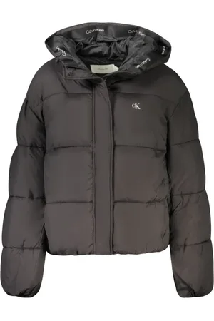 Calvin Klein Jassen, Dames, Zwart, S, Polyester, Textiel Jas