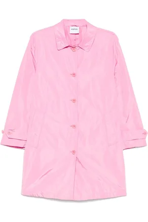 Aspesi Mantels, Dames, Roze, M, Polyester, Klassieke Trenchcoat