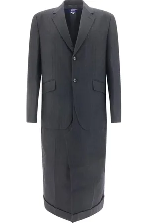 JUNYA WATANABE Mantels, Heren, Zwart, M, Wol, Pinstripe Wollen Blazer Stijl Jas