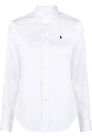Ralph Lauren Blouses & Shirts, Dames, Wit, L, Katoen, Witte Blouse Dameskleding