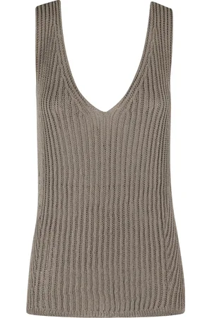Max Mara Tops, Dames, Grijs, XS, Katoen, Taupe Katoenen Hemd
