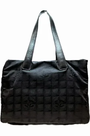 CHANEL Pre-owned, Dames, Zwart, ONE Size, Nylon, Pre-owned Canvas totes