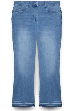 Fiorella rubino Jeans, Dames, Blauw, 3Xl, Katoen, Cropped-Jeans
