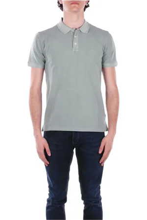 Woolrich Tops, Heren, Groen, M, Katoen, Groene Polo T-shirts en Polos