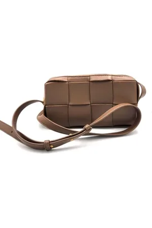 Bottega Veneta Pre-owned, Dames, Bruin, ONE Size, Leer, Pre-owned Leather crossbody-bags