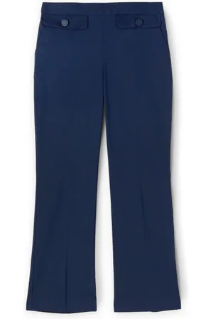 Motivi Broeken, Dames, Blauw, S, Katoen, Kick-Flare Broek van technisch katoen