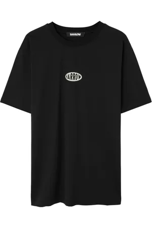 BARROW Tops, Heren, Zwart, XL, Zwart bedrukt overhemd