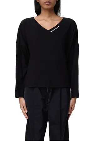 Elisabetta Franchi Tops, Dames, Zwart, M, Stijlvol T-shirt voor Mannen en Vrouwen