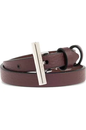 Alexander McQueen Accessoires, Dames, Bruin, ONE Size, Bruin Lederen Messing Mode Accessoire
