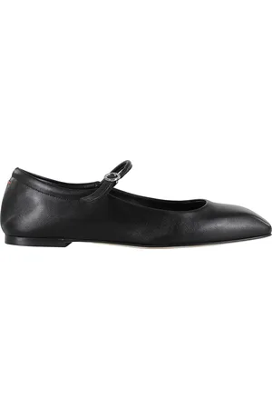 Aeyde Schoenen, Dames, Zwart, 36 EU, Leer, Zwarte Nappa Leren Ballerina met Vierkante Neus